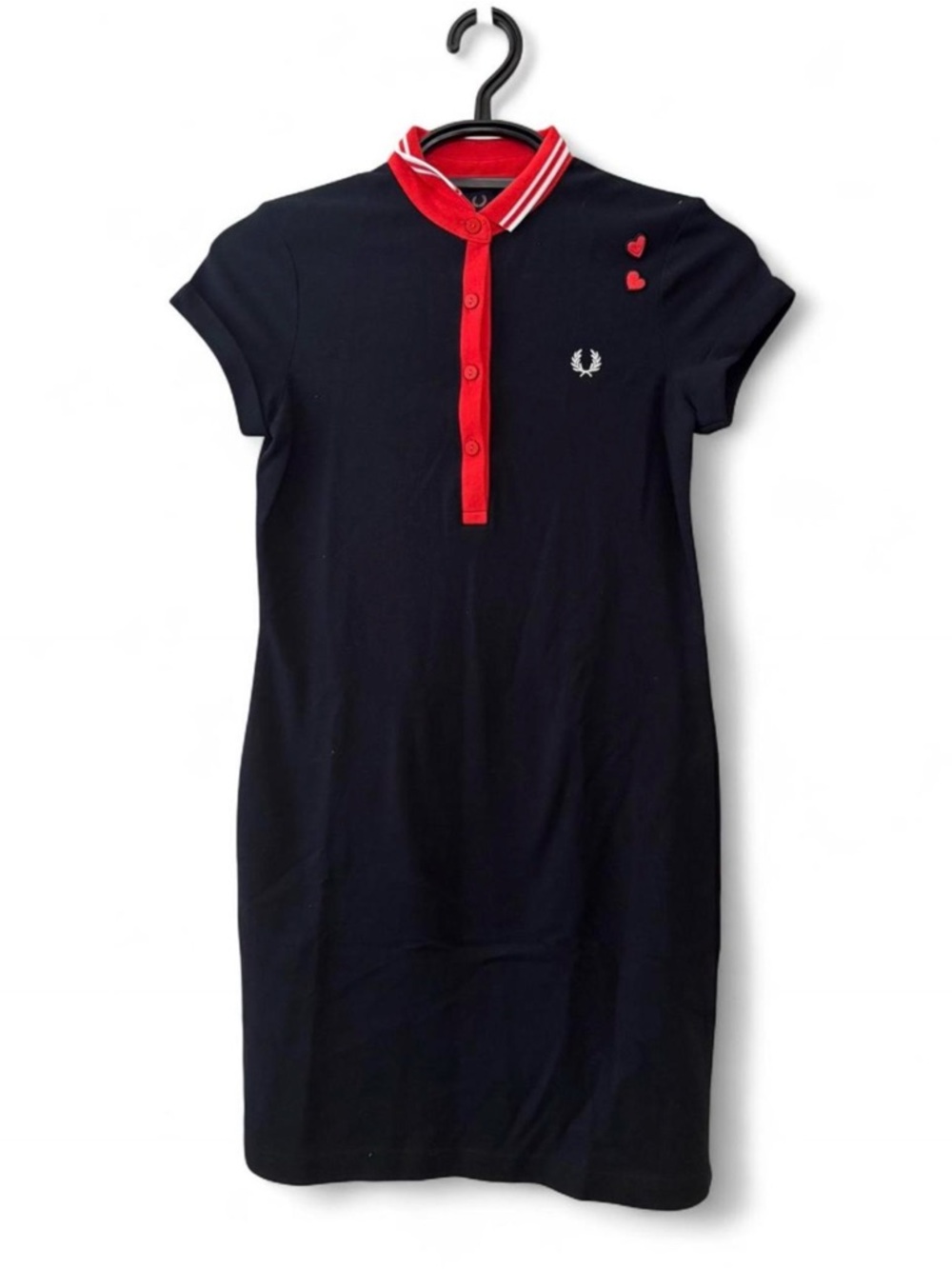 Fred Perry black Polo Dress with Red Trim